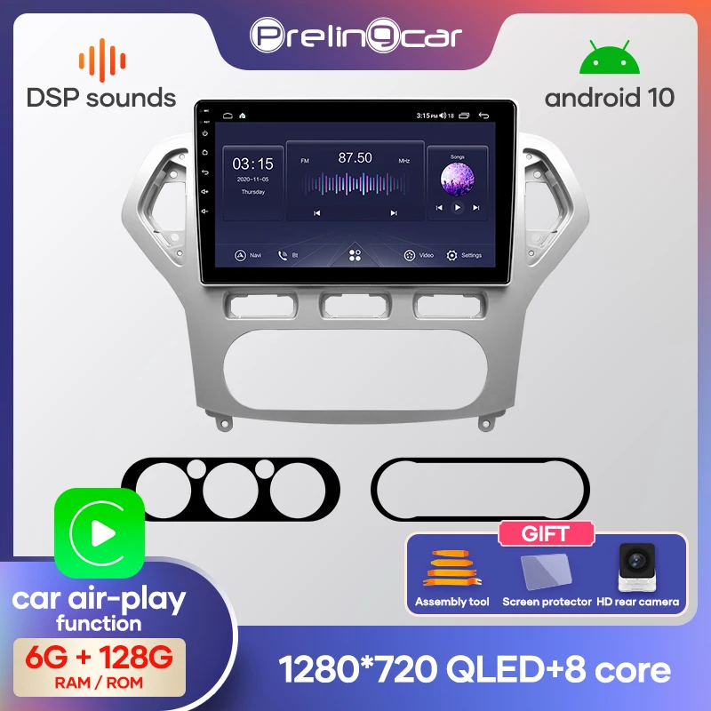 Автомагнитола Prelingcar 2 Din Android 10 0 без DVD мультимедийный видеоплеер GPS-навигация для