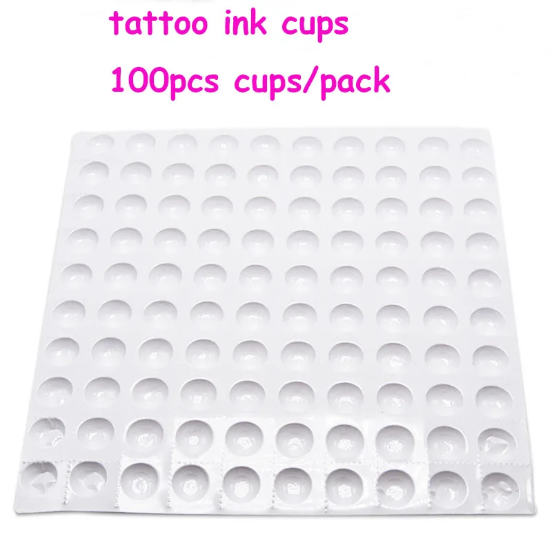 

100pcs Tear-off Tattoo Ink Cup Disposable Eyelash Extension Glue Holder Adhesive Tray Plastic Pigment Tray Holder