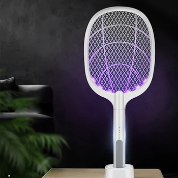 

3000V Electric Mosquito Killer With UV Lamp USB 1200mAh Rechargeable Bug Zapper Summer Fly Swatter Trap Home Bug Insect Racket
