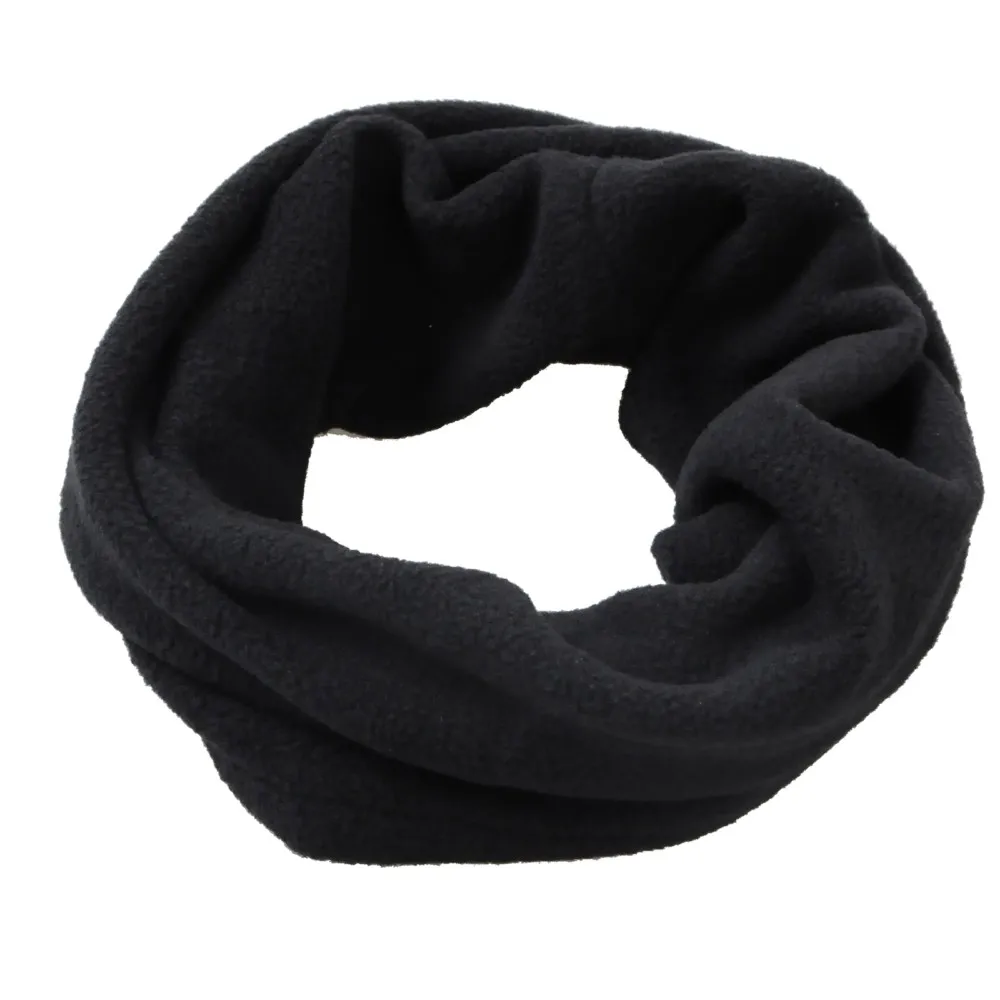 Winter Fleece Scarf Neck Warmer for Men Women Windproof Hats Motorcycle Cycling Head Wear Thermal Half Face Mask Outdoor Ski Cap - Цвет: Black