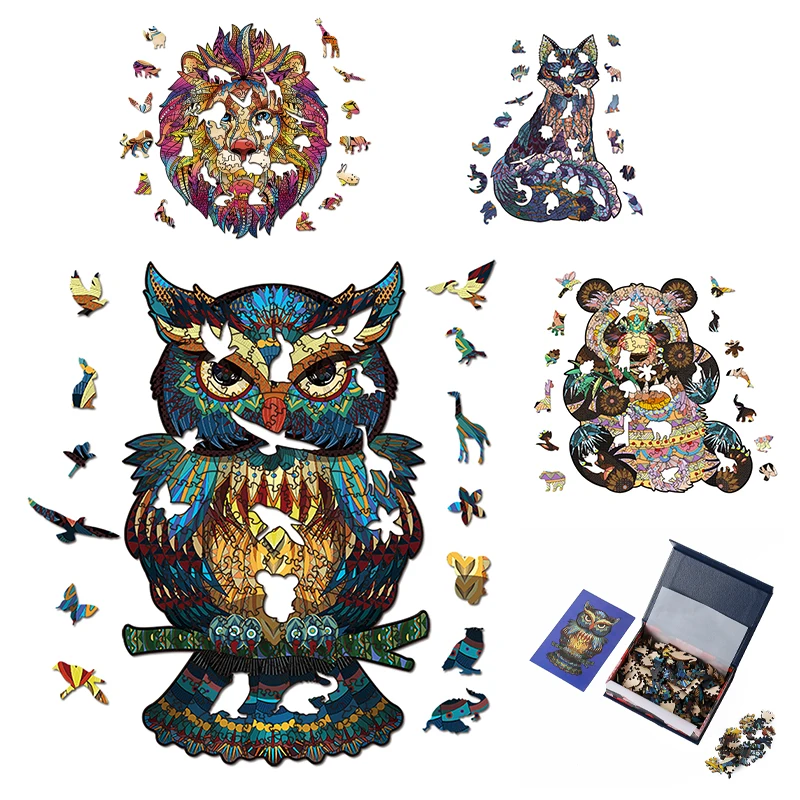 Unique Owl 3D Wooden Puzzle Adult Kids 