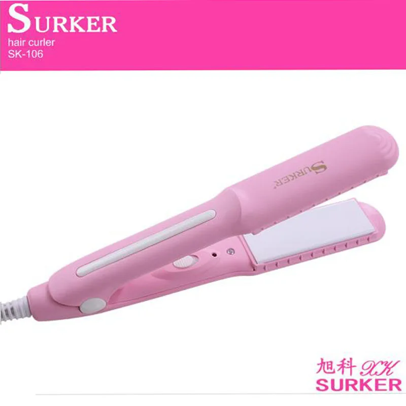 Surker alisador de pelo eléctrico, plancha alisadora de tamaño portátil,  panel de cerámica para el cuidado del cabello, temperatura constance, SK  106|Planchas de pelo| - AliExpress