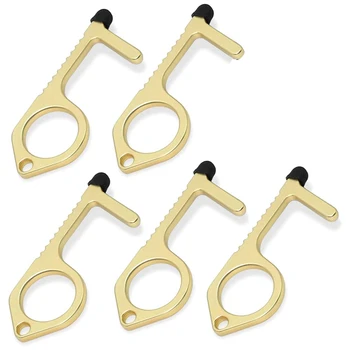 

No Press Door Opener Pressless Keychain Tool with Stylus-Function for Surfaces, Presssns, Handles, Buttons(5 PACKS)