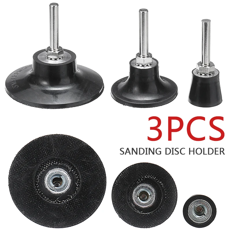 

3Pcs 25/50/75mm Sanding Disc Holder 6mm Shank Roll Lock Pad Holder Rotary Tool For Roloc Polishing Abrasive Discs