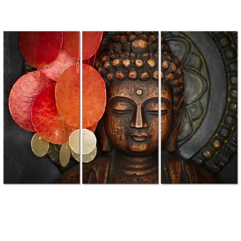 Buddha Statue Canvas Painting Buddhist Bodhisattva Wall Art Poster 3