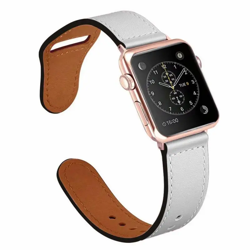 Натуральная кожа петля ремешок для apple watch группа 4, 42 мм, 38 мм, ремешок для наручных часов iwatch, версия 44 мм 40 мм, версия 3, 2, 1 браслет аксессуары series 5