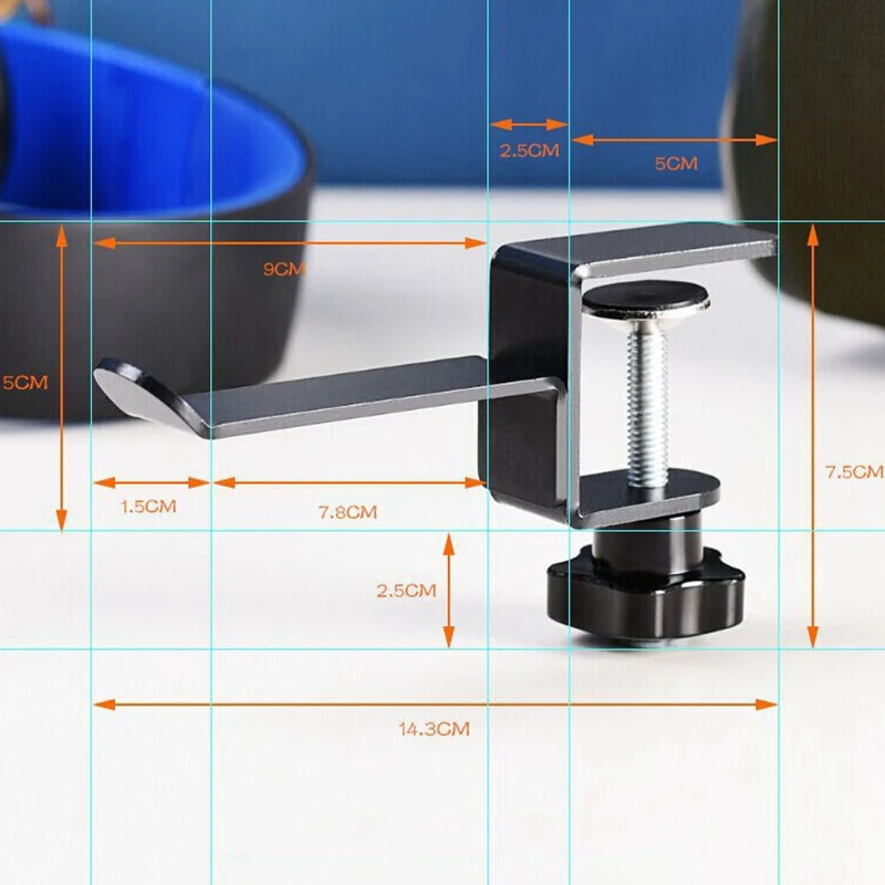 Aluminum Alloy Headset Hook Display Headphone Rack Earphone Stand Accessories