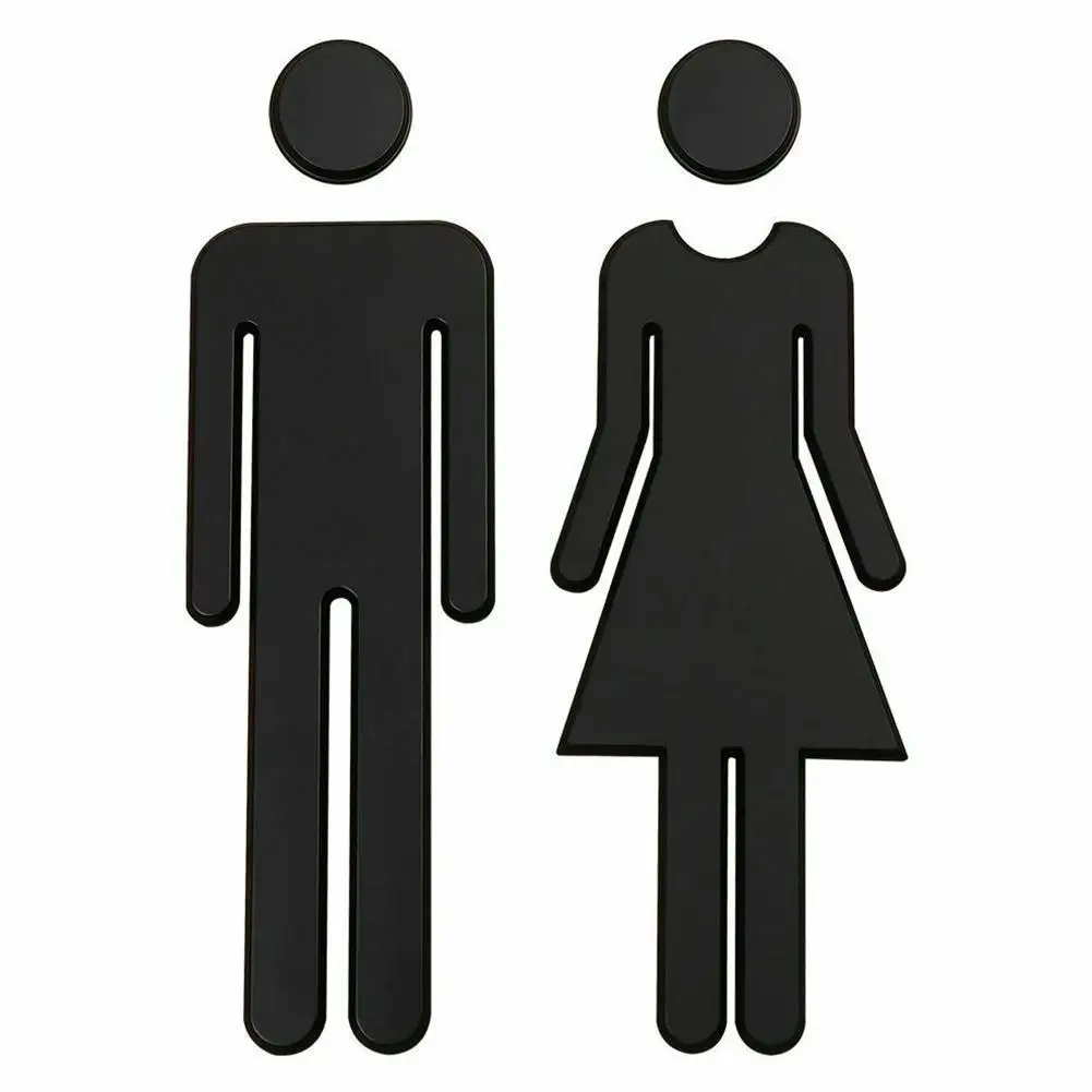 3D DIY Man &amp Woman Toilet Sticker WC Door Sign Decals Signs Restroom Washroom Signage Plaque Wall Decor Removable | Дом и сад