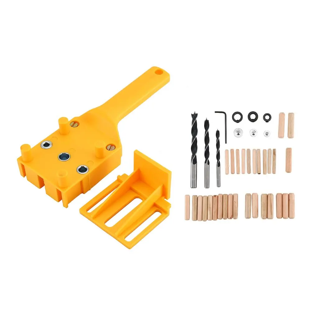 

41Pcs Straight Hole Wood Drill Locator Drilling Guide Puncher Doweling Hole Saw Jig System Woodworking Tools