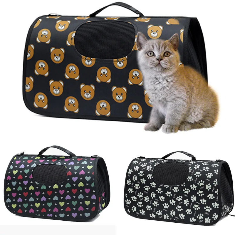 Mejor Compra Mochila portátil portamascotas para perros y gatos, jaula plegable, cajón plegable, bolso de mano, bolsos de un solo hombro, suministros para mascotas S M L YypgR0lma