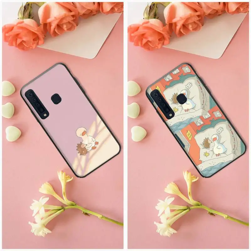 

Cute Duck Warmer Phone Case Phone Case For Samsung Galaxy Case A51 Fundas Shell Samsung Note 8 9 1A71 12A30S 457Soft Cover