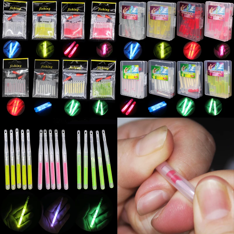 20pcs 4.0*38mm suit night luminous fishing floats buoy floating accessory Fluorescent Lightstick fishing Accessories party carp