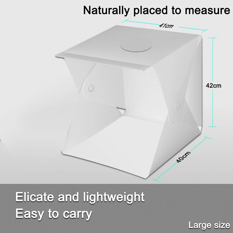AAAE Top-17 Inches Portable Photography Photo Studio, Upgraded Version Led Light Portable Mini Photo Light Box Studio With 2Pcs