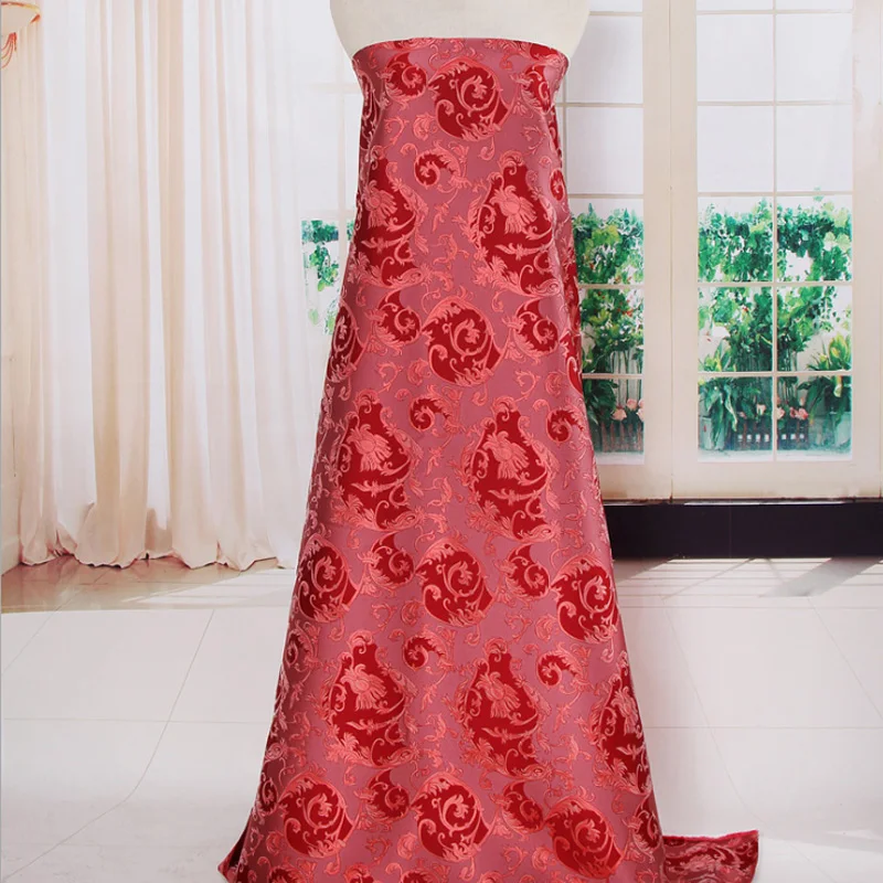 5YDS Высококачественная Пряжа-окрашенная жаккардовая ткань Полиэстер Французский жаккард кружевная ткань вышивка кружевная ткань для платья