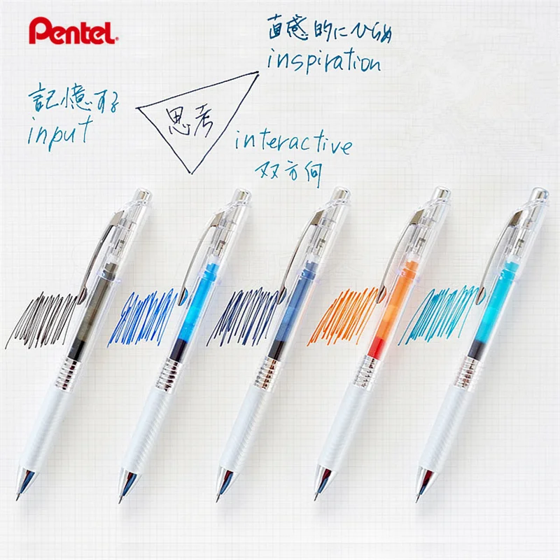 1 шт. Япония Pentel BLN75TL Energel свободной гелевая ручка 0 5 мм прозрачный выдвижной
