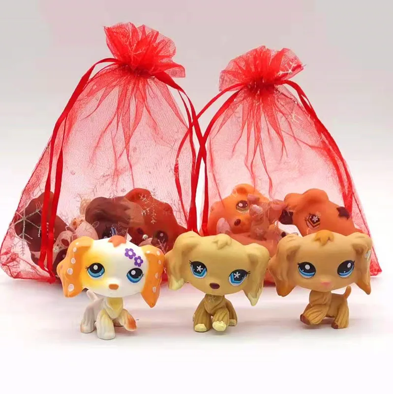 3 spaniel 3 шт Случайные животные стоячие игрушки lps короткие волосы кошка колли такса спаниель отличный Дэн игрушка для ребенка подарок - Цвет: 3 spaniel