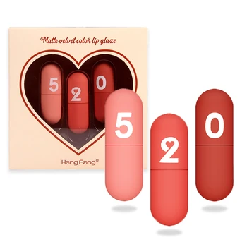 

Hengfang Lipgloss Cosmetic Makeup Travel Set H7041 Matte Ve Lve Leve Le Lvelvel Color Lip Glaze 3pcs/set