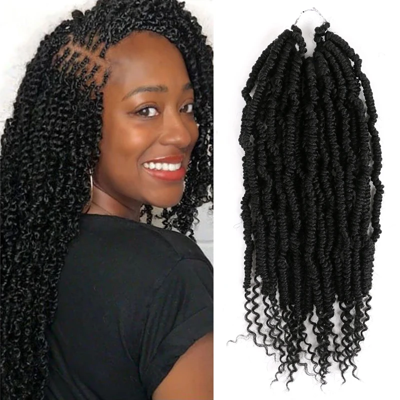 

Spring Bomb Twist Crochet Hair Natural Synthetic Crochet Braids Hair Extensions Fluffy ombre Bomb Braiding Hair for Black Women