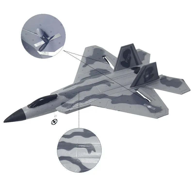 FX-822 F22 RC Plane 2.4GHz RC Airplane EPP RTF with Battery Remote Controller RC Quadcopter Aircraft Model Camouflage Avion RC