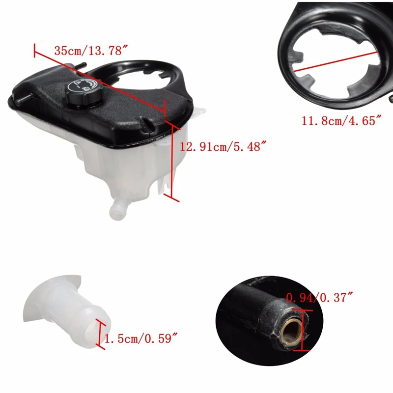 Coolant Expansion Tank With Cap Radiator Overflow Bottle Forjaguar X-Type 2002-2008 C2S18320 C2S46861