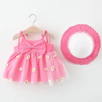 

2020 Summer Bow tong qun Mosaic Daisy wang sha qun chao yang Gas Dress