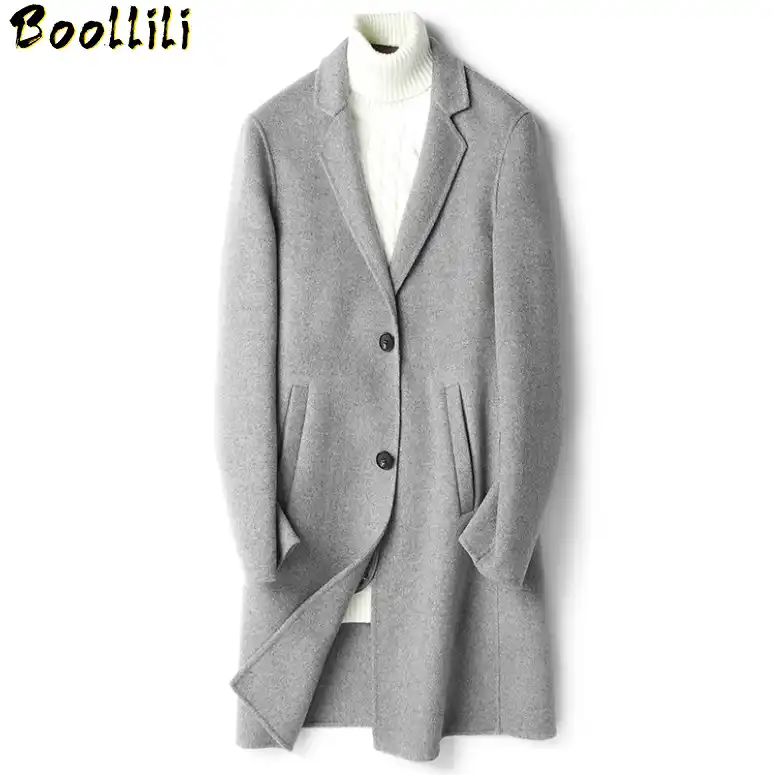 Boollili 2020 Neue männer Wolle Mantel doppelseitige Wolle Lange Jacke  Männer Koreanische Herbst Winter Herren Mantel Mäntel|Wolle & Mischungen| -  AliExpress