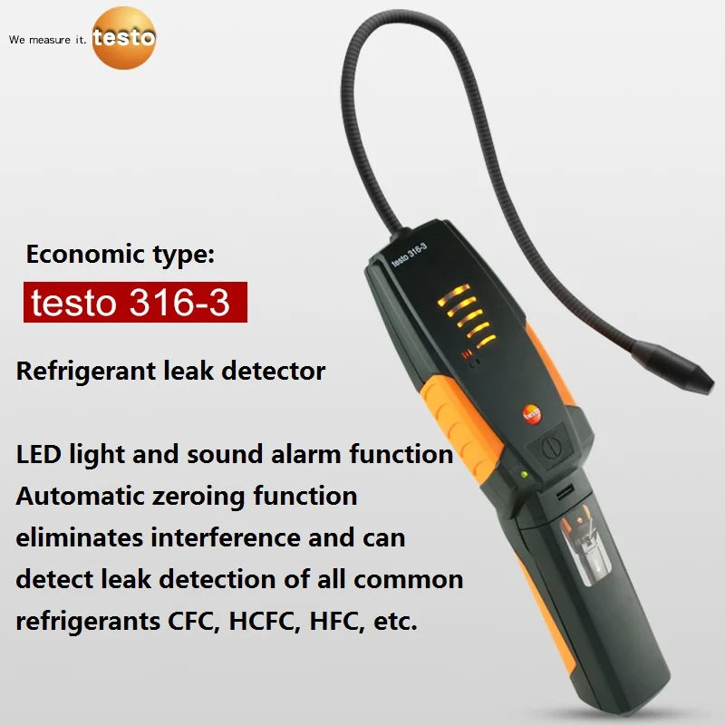 testo 316-3 Teso 316-3 детектор утечки хладагента Хладагента Кондиционер детектор 0563 3163 - Цвет: testo 316-3