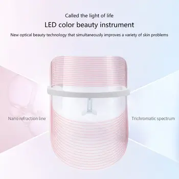 

3 color Light Therapy Facial Mask Anti Acne Wrinkle Facial Machine Device Skin Rejuvenation Moisturizing LED Mask Beauty