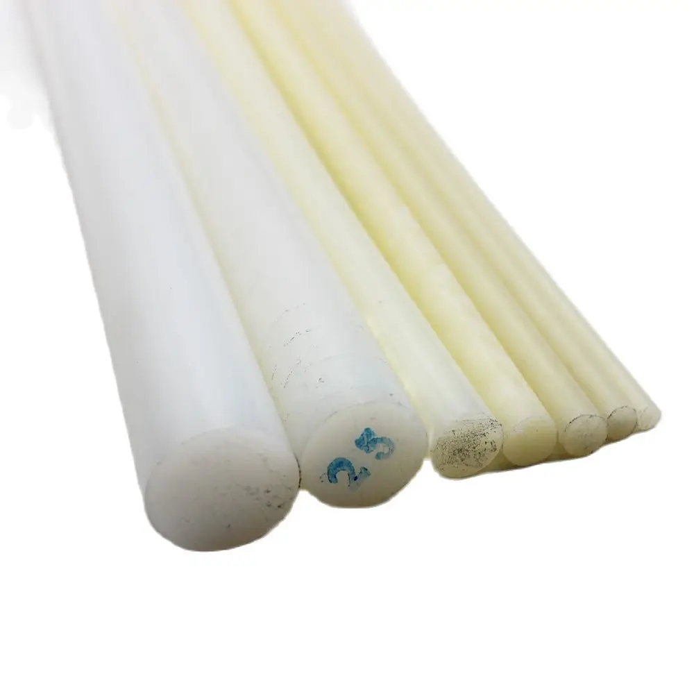 White PTFE Round Rod Bar 5mm/6mm/8mm/10mm/12mm Dia 100/200/300mm