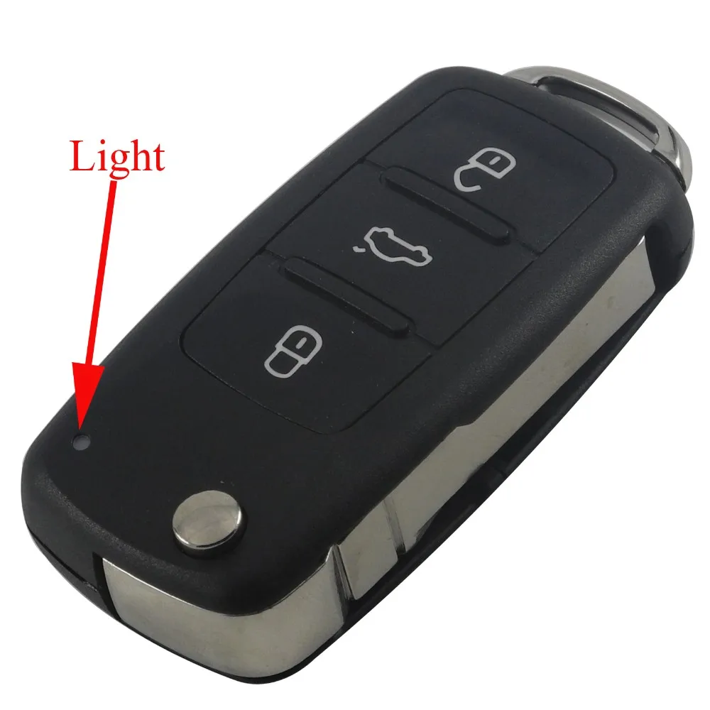 Jingyuqin 30 шт/2/3/4 кнопки дистанционного ключа оболочки флип складной Автомобильный ключ для VW Golf polo Tiguan Гольф Sagitar поло MK6 Touareg
