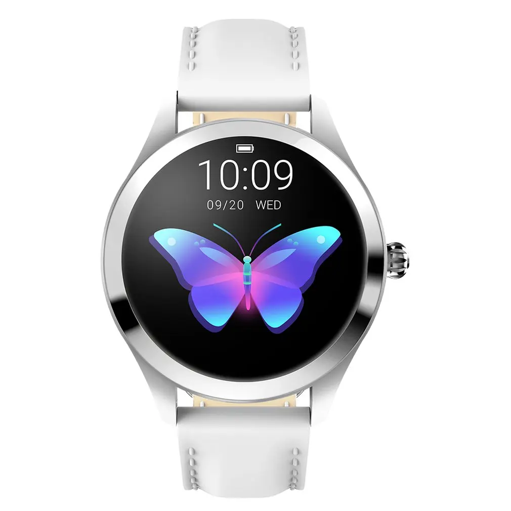 KW10 модные часы Smart Watch Для женщин очаровательный браслет монитор сердечного ритма Sleep Monitor Смарт-часы с мониторингом подключения IOS Android PK S3 группа - Цвет: Silver belt