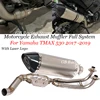 For Yamaha TMAX 530 2017 2018 2019 Motorcycle Exhaust Muffler Silencer Escape Tip with DB Killer Baffle Link Connector