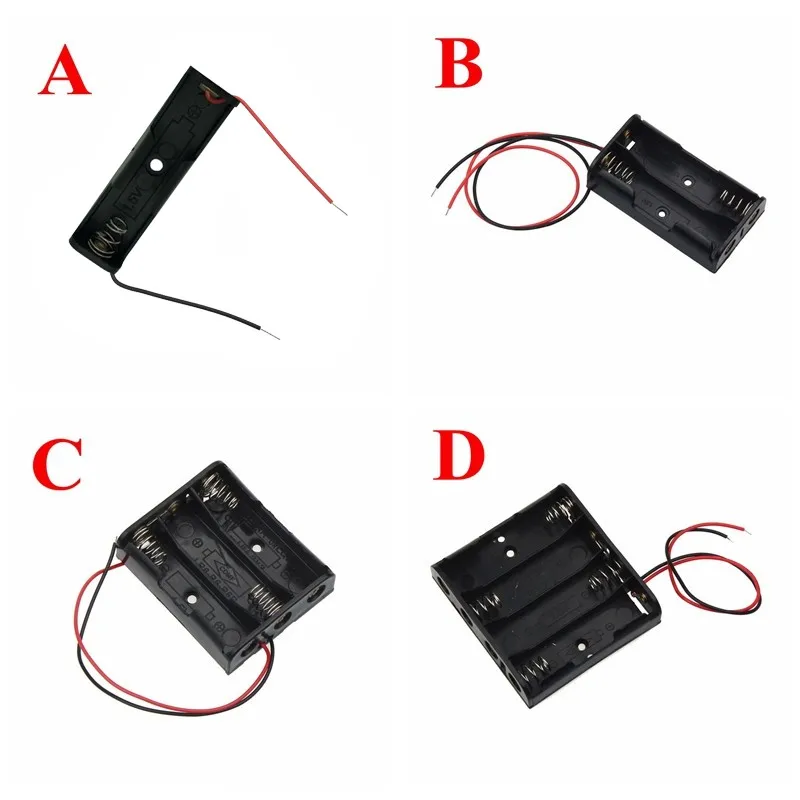 AA Размер мощность Батарея чехол для хранения коробка держатель провода с 1 2 3 4 слота