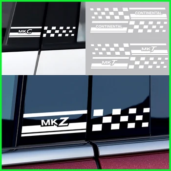 

2PCS Car Side Window B Pillar Decal Styling Decoration Stickers Decals for Lincoln Continental Navigator MKZ MKC MKT Accessories