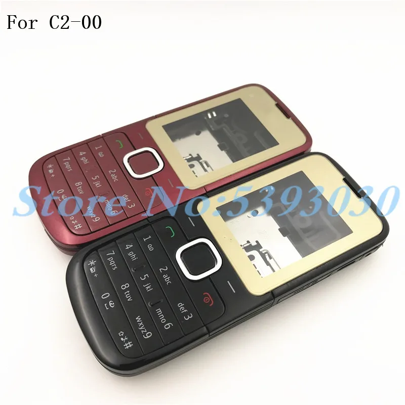 Чехол для Nokia C2 C2-00, полный комплект, корпус для мобильного телефона, крышка батареи, дверная рама с английской клавиатурой