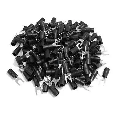 

SV3.5-5 Fork Type Pre Insulated Wiring Terminals Black 200pcs for AWG 14-12