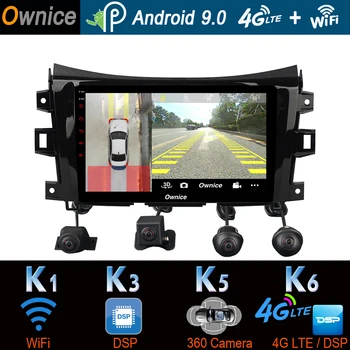

360°Panoramic Android 9.0 4G+64G SPDIF DSP CarPlay Car Multimedia Player GPS Radio For Nissan Navara NP300 terra Renault Alaskan