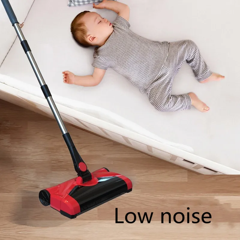 Household Cordless Broom Sweeper Electric Mop Pusher Sweeper Vacuum Cleaner Sweeper Multifunction Machine Low Noise Rotary Sweep