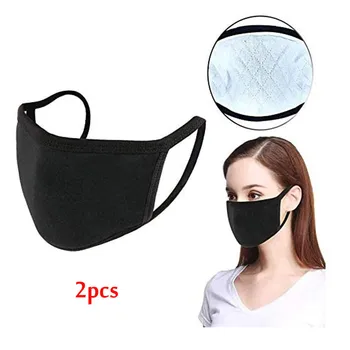 

Mascarilla 2pcs Black Masks Washable Reusable Mouth Mask Face Masks Washable Mouth Cover Mouth Caps Washable Mascarillas