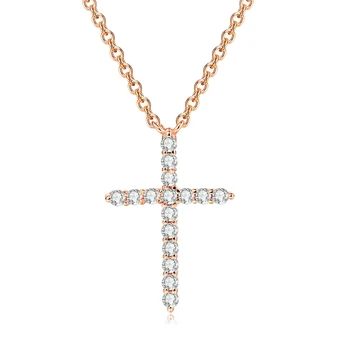 ZHOUYANG Aesthetic Cross Pendants Necklace For Women Kpop Zircon Choker Women’s Chain Jewelry Christmas Gifts Wholesale N051