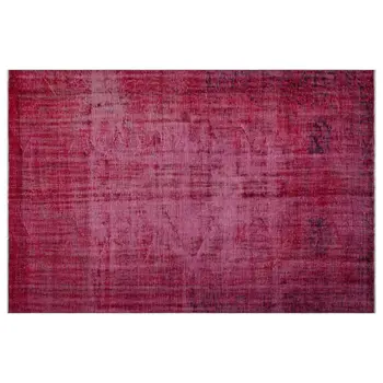 

Handmade Red Vintage Overdyed Turkish Area Rug 193x292 Cm-6'4''X9'7''