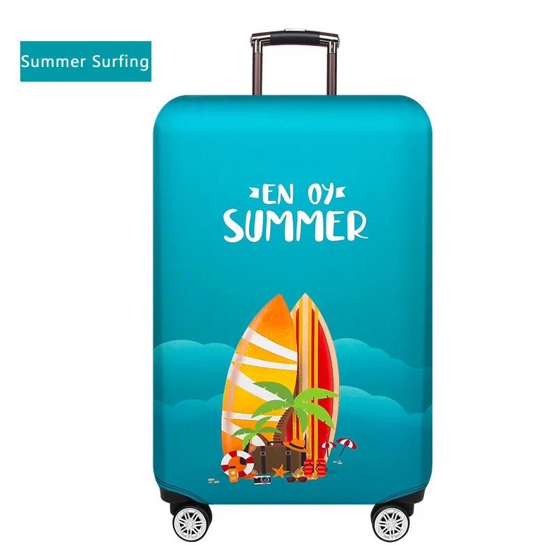 Summer Surfing Плотный эластичный геометрический защитный чехол для багажа, Модный чехол на колесиках для костюма, Чехол для багажа, дорожная сумка, чехол s 273 - Цвет: Summer Surfing
