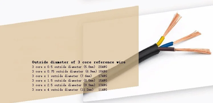Чистый медный кабель RVV2 core 3 core 4 core 20AWG/18AWG/17AWG/15AWG управление проволочная оболочка шнур; кабель питания