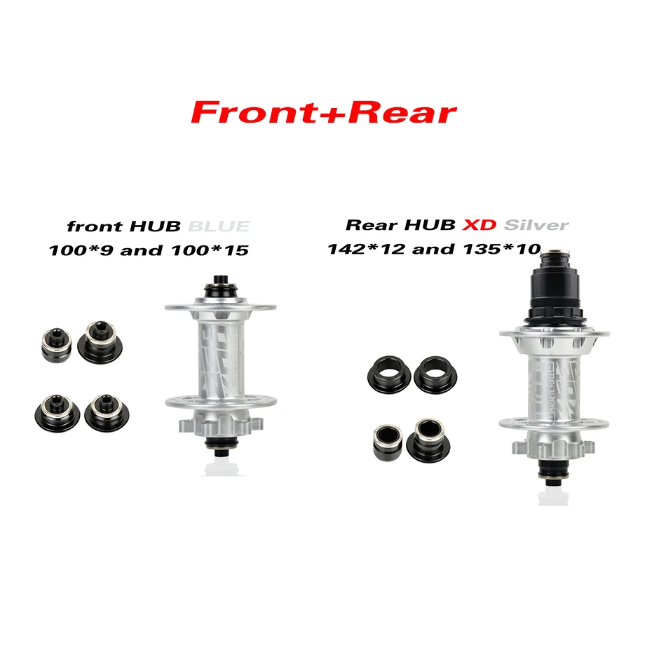 Front Rear XD Silver KOOZER MF480 передняя, Задняя Ступица набор 2/4 подшипник 24 т трещотка 32 отверстия быстросъемные через ось горный велосипед ступицы для 8 9 10 11S - Color: Front Rear XD Silver
