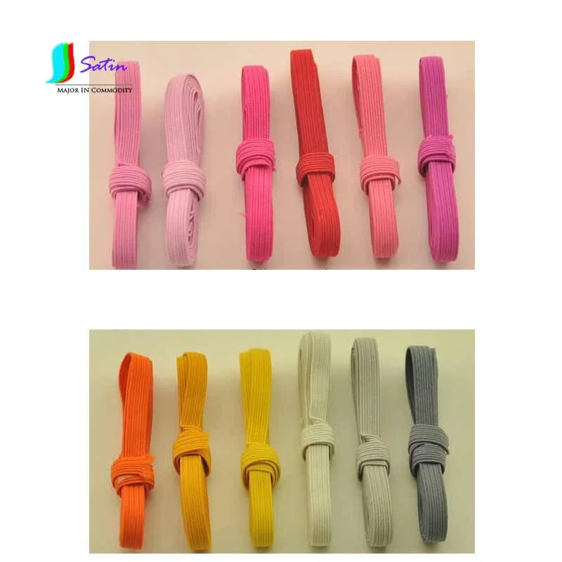 DIY аксессуары ручной работы Швейные принадлежности цветная эластичная лента/упаковка S0022 ширина 6 мм 31 цвет на ваш выбор
