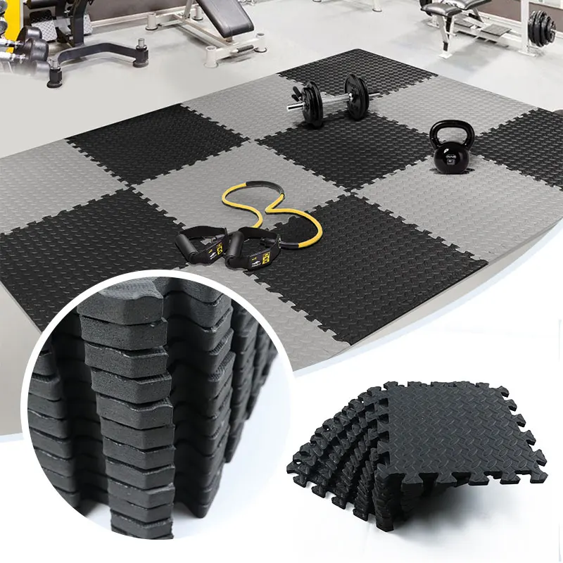 12× Exercise Mat Protective Flooring Mats with EVA Foam Interlocking Tiles US 