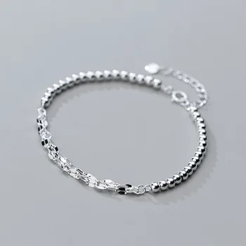 

LKO new arrive fashion silver 925 Multi-layer twisted piece bracelet for women S925 romantic Sweet bracelet for girls