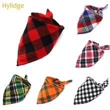 Hylidge детские нагрудники в клетку На Шнуровке Для маленьких мальчиков, Слюнявчики для детей, Слюнявчики, бандана для девушки, нагрудники, треугольный шарф, полотенце, 1 шт