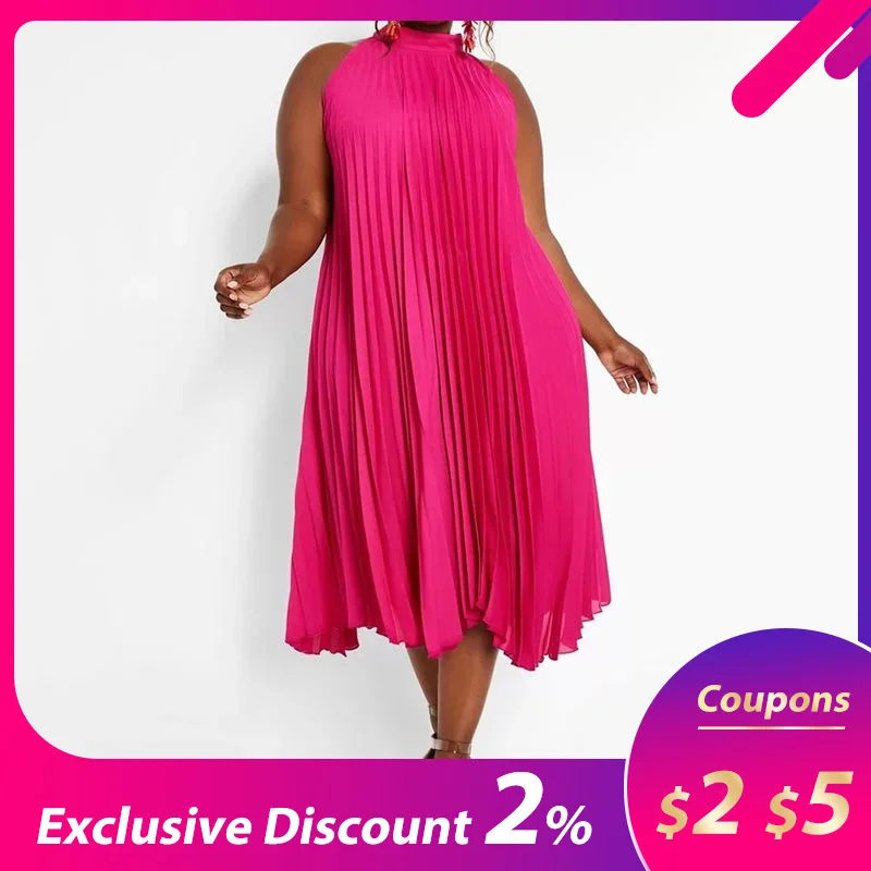 

Boho Women Maxi Dress 2019 Sexy Off Shoulder Sundress Party Elegant Casual Loose Fashion Solid Halter Pleated Long Dresses