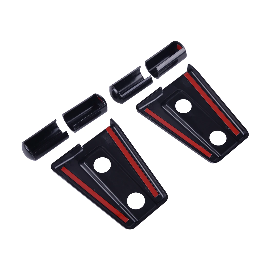 CITALL 2x Черный ABS двигатель капот шарнир Накладка подходит для Jeep Wrangler JK 2007 2008 2009 2010 2011 2012 2013